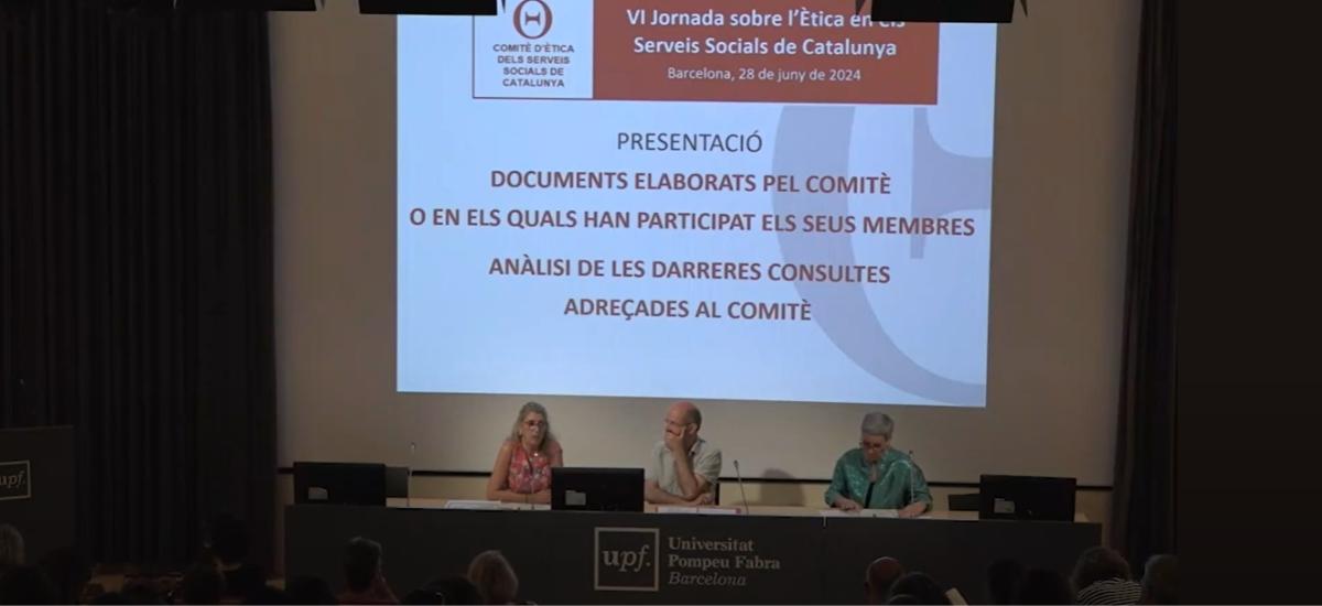 Xerrada Jornada sobre l'ètica als Seveis Socials de Catalunya