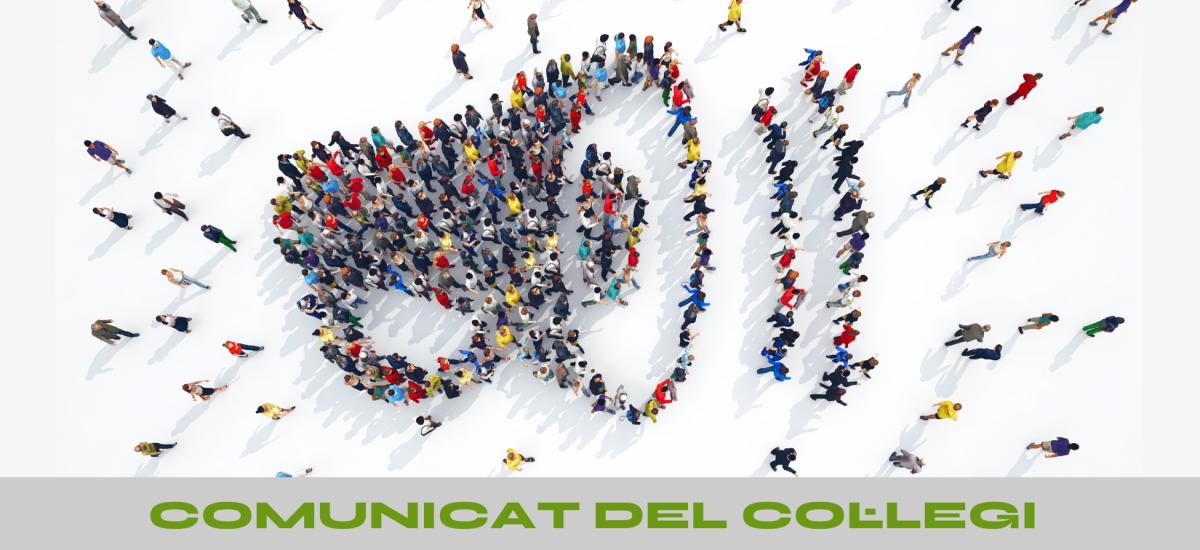Comunicat del col·legi