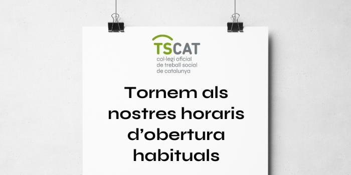 Tornem a l'horari habitual