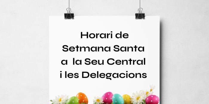 Horari Setmana Santa
