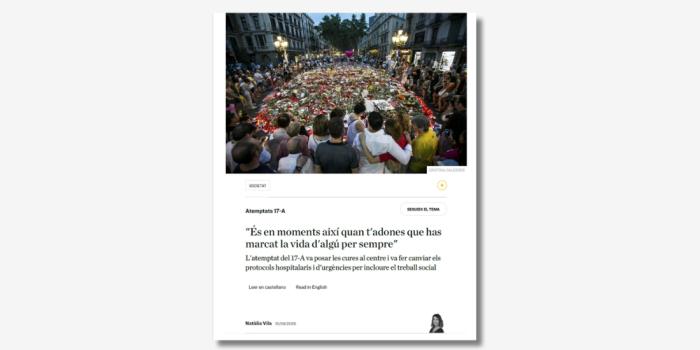 Reportatge sobre el treball social al 17A al diari ARA